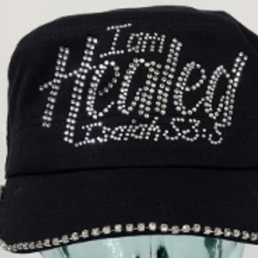 I AM HEALED BLING HAT